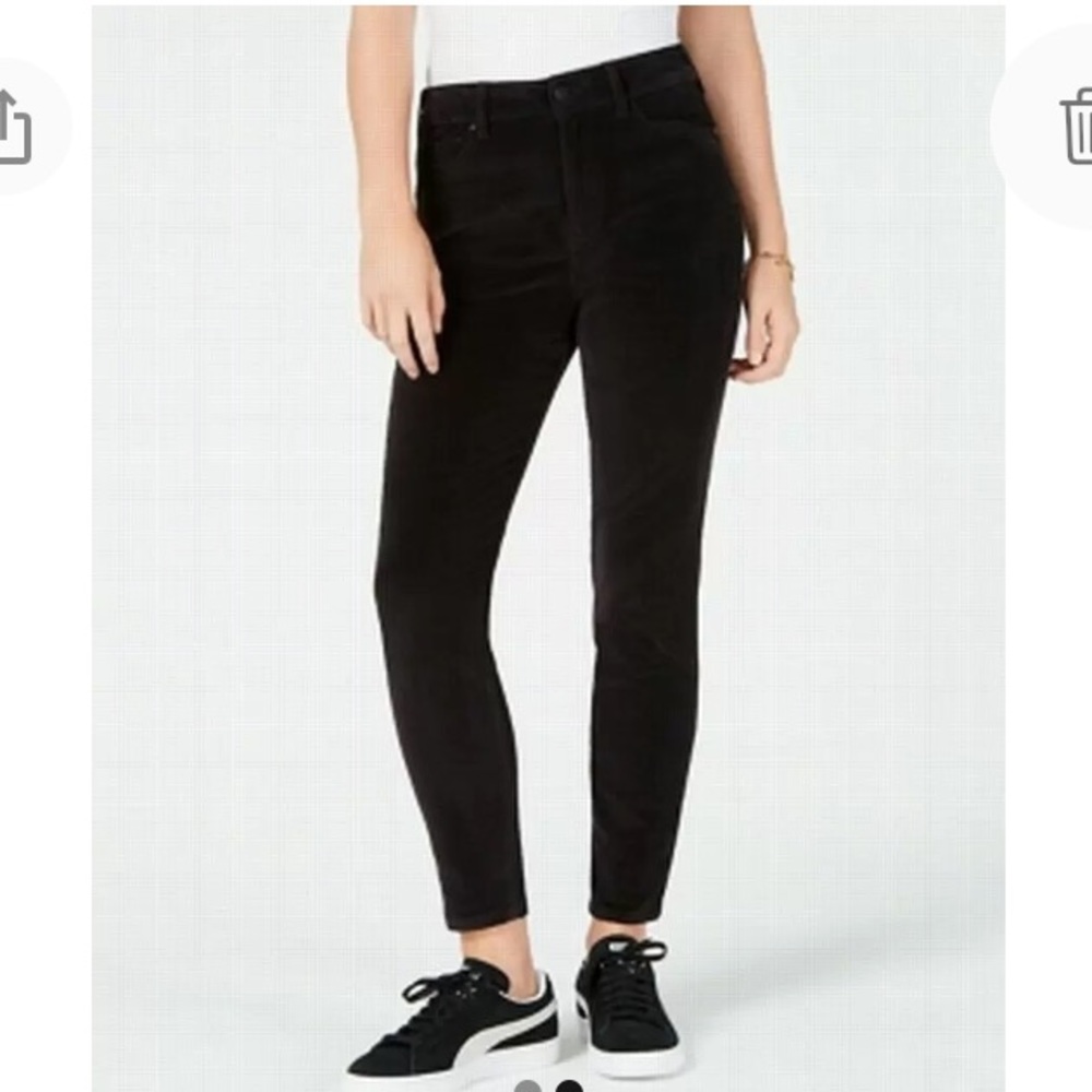 NEW Rewash High Rise Skinny Vintage Soft Corduroy Jeans, Size 27, Black